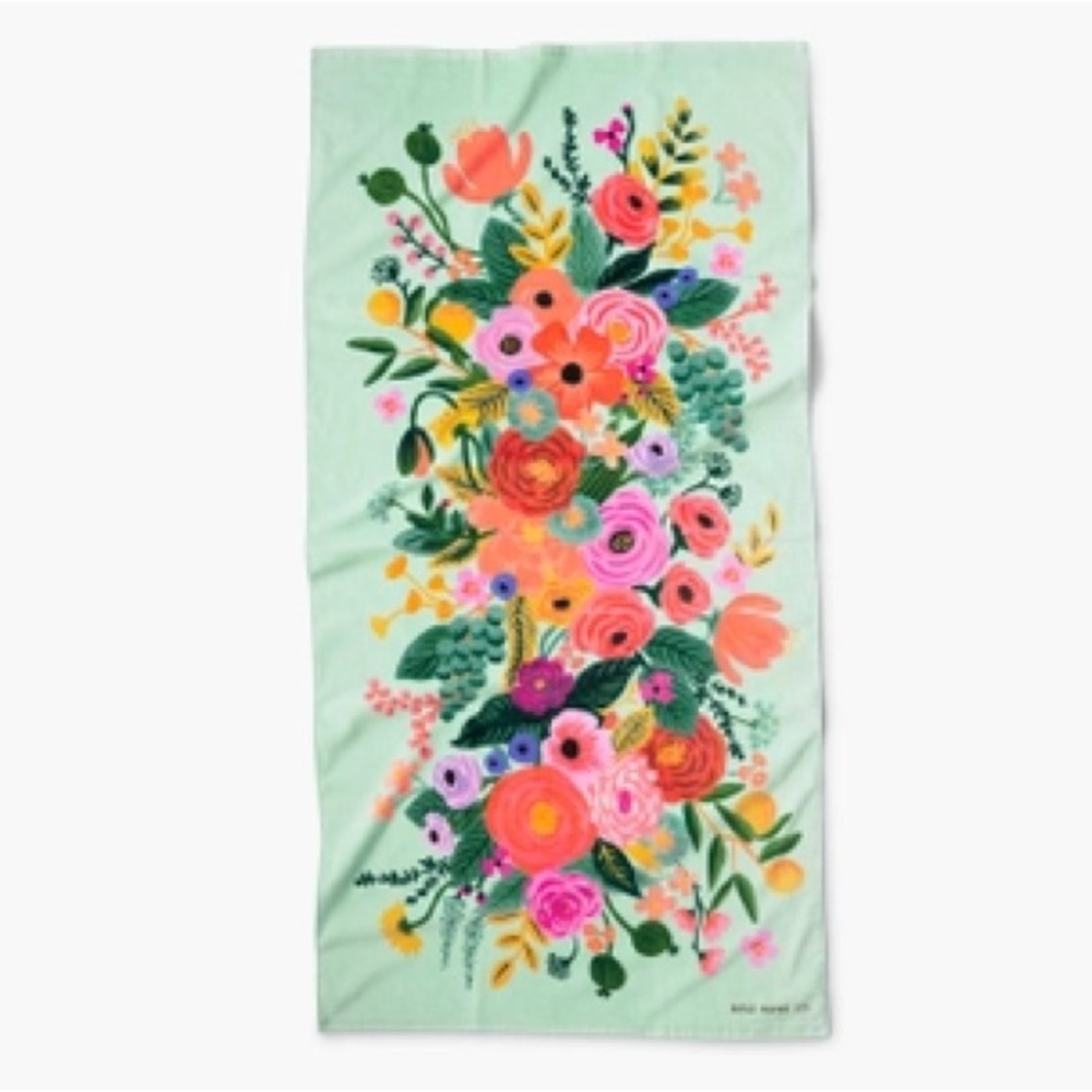 NEW Rifle Paper Co. Garden Party Floral Beach Towel